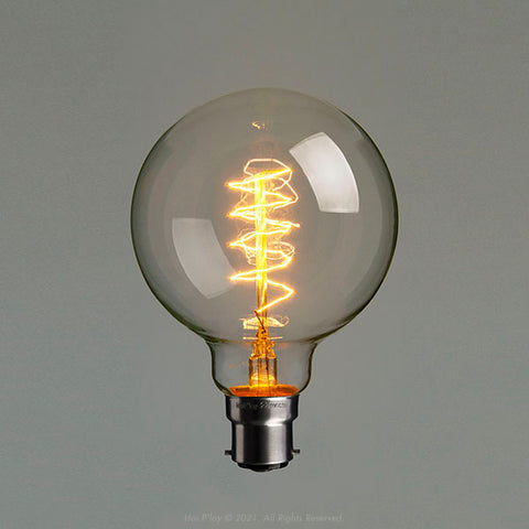 Medium Globe Vertical Spiral Filament Bulb