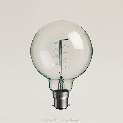 Medium Globe Vertical Spiral Filament Bulb