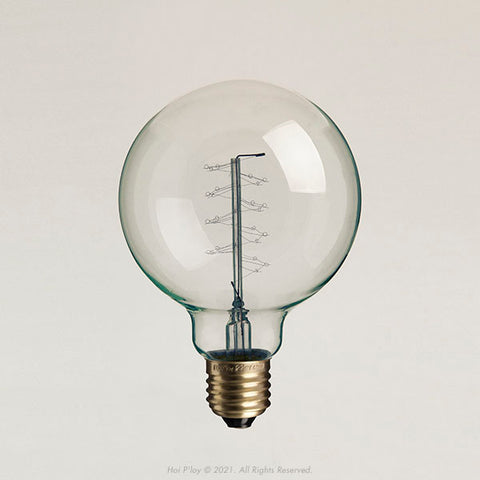 Medium Globe Vertical Spiral Filament Bulb