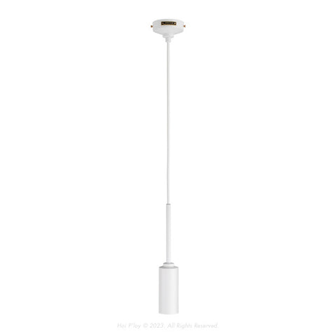 Monotone White Single Percy Pendant Light