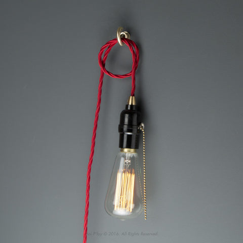 Machined Brass Portable Pendant Light