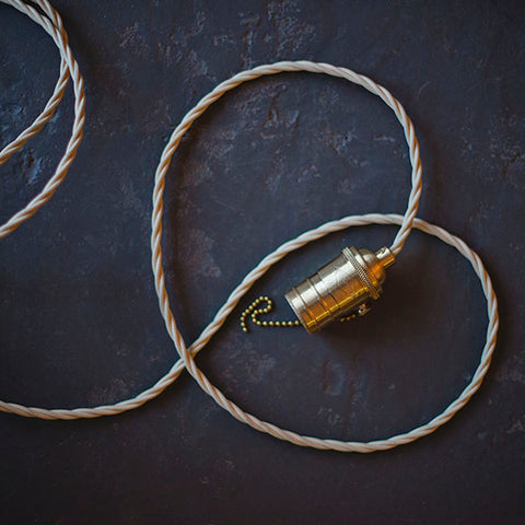 Machined Brass Portable Pendant Light