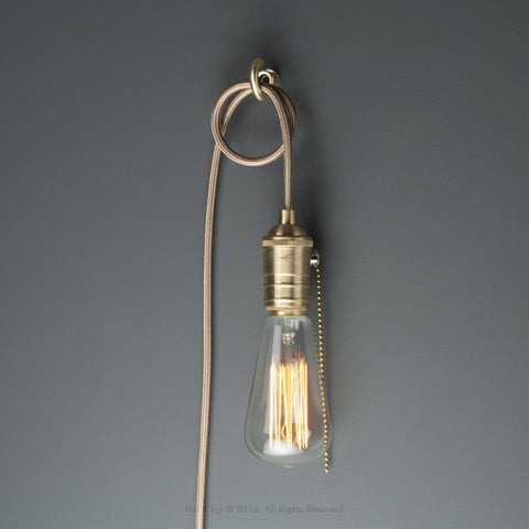 Machined Brass Portable Pendant Light