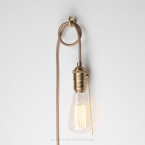 Machined Brass Portable Pendant Light