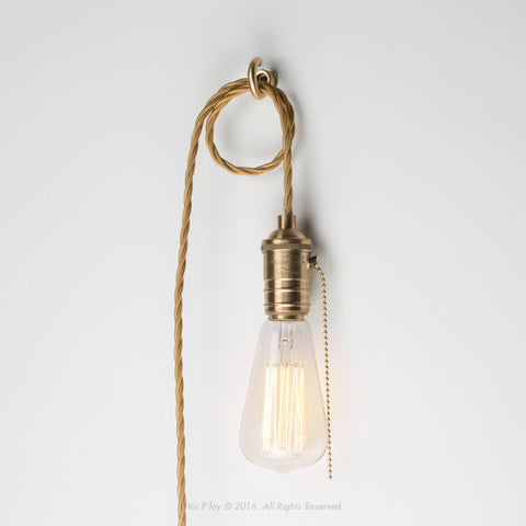 Machined Brass Portable Pendant Light