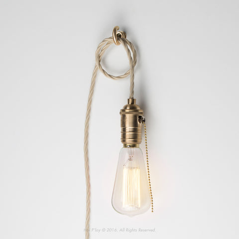 Machined Brass Portable Pendant Light