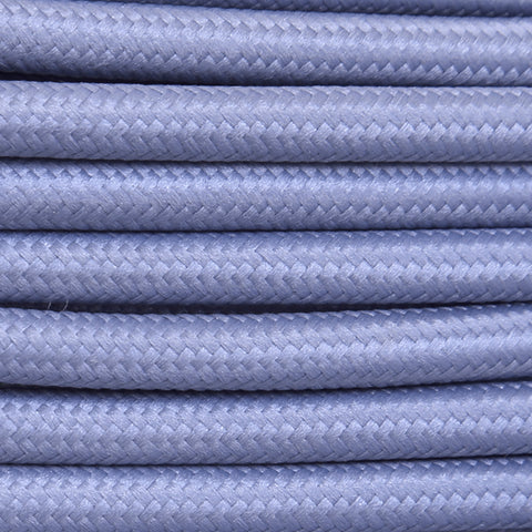 Solid Lilac Fabric Cable 3 Core