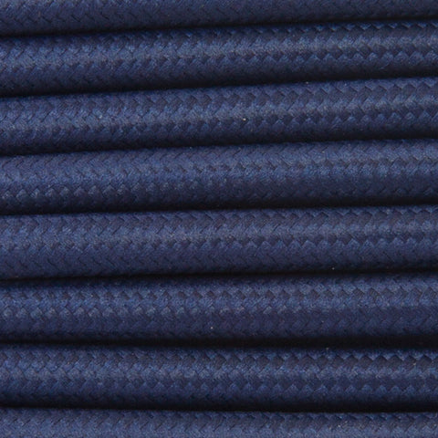 Solid Midnight Blue Fabric Cable 3 Core