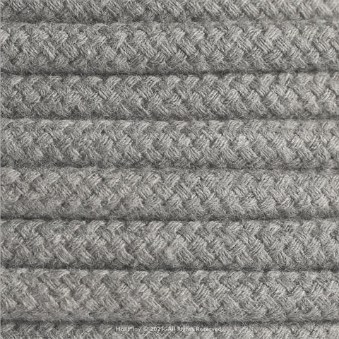Solid Ash Grey Fabric Cable 3 Core Natural Range 7mm