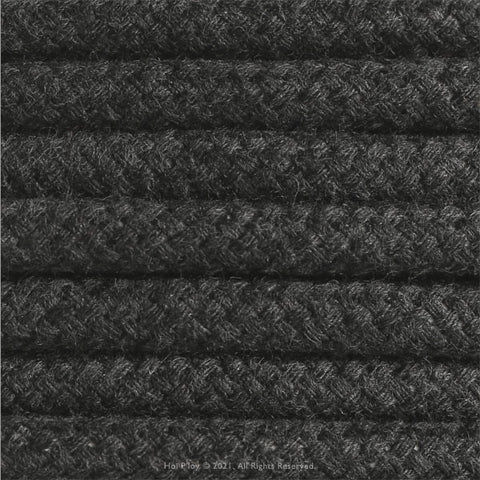 Solid Charcoal Fabric Cable 3 Core Natural Range 7mm