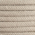 Solid Pebble Fabric Cable 3 Core Natural Range 7mm