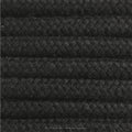 Solid Pitch Black Fabric Cable 3 Core Natural Range 7mm