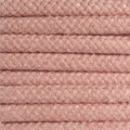 Solid Rose Quartz Fabric Cable 3 Core Natural Range 7mm