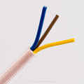 Solid Pink Fabric Cable 3 Core