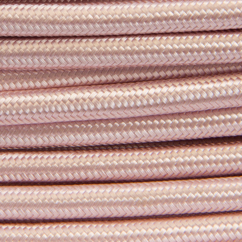 Solid Pink Fabric Cable 3 Core