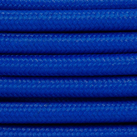 Solid Royal Blue Fabric Cable 3 Core