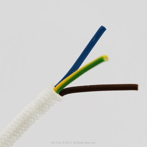 Solid White Fabric Cable