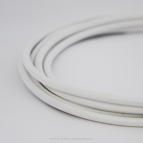 Solid White Fabric Cable