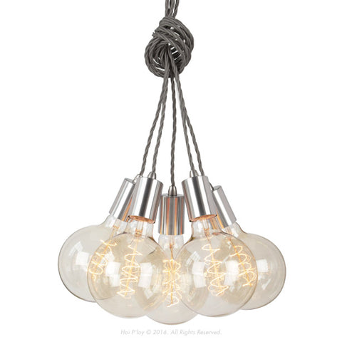 Silver Cluster 5 Ceiling Pendant Light