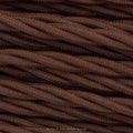 Twisted Choc Brown Fabric Cable 3 Core