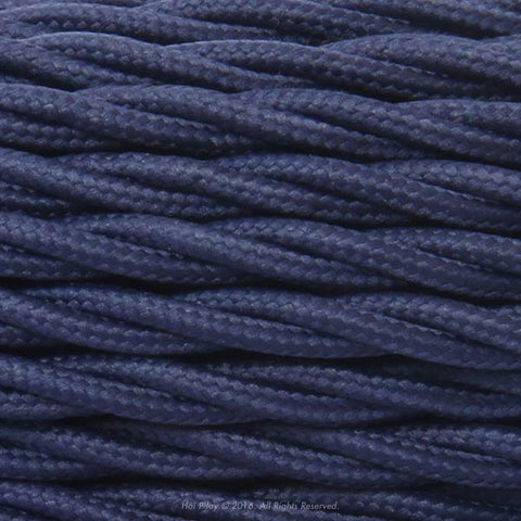 Twisted Midnight Blue Fabric Cable 3 Core