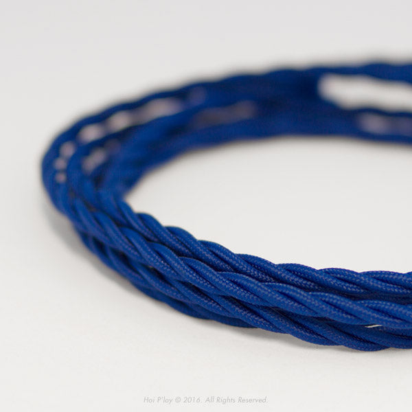 Twisted Blue Fabric Cable 3 Core – Hoi P’loy