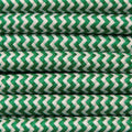 Zigzag Moss and Ivory Fabric Cable 3 Core