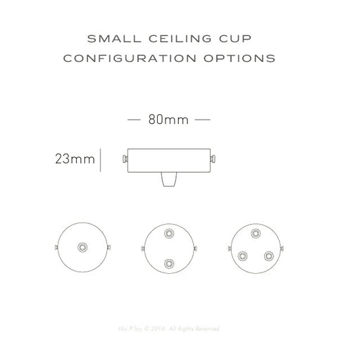 Small White Ceiling Cup