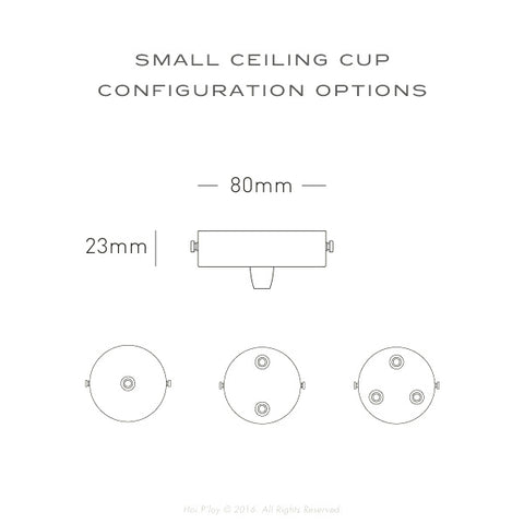 Small Brass Ceiling Cup