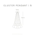 Silver Cluster 5 Ceiling Pendant Light
