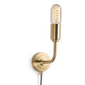 Alfie 90 Wall Sconce - Brass - Rero Deepetch White