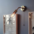 Pullchain 45 Degree Wall Sconce - Brass