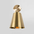 Swivel Wall Sconce - Brass with Cone Shade