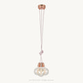 Copper Cluster 3 Ceiling Pendant Light - Pink Cable