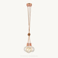 Copper Cluster 3 Ceiling Pendant Light - Twisted Whiskey Cable