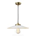 Exposed Shade White & Gold Empire Ceiling Pendant - 