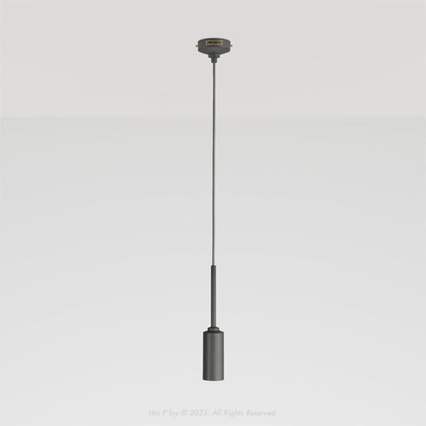 Monotone Charcoal Grey Single Percy Pendant Light