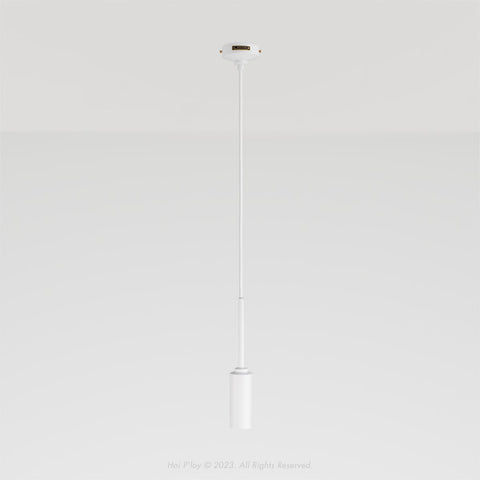 Monotone White Single Percy Pendant Light