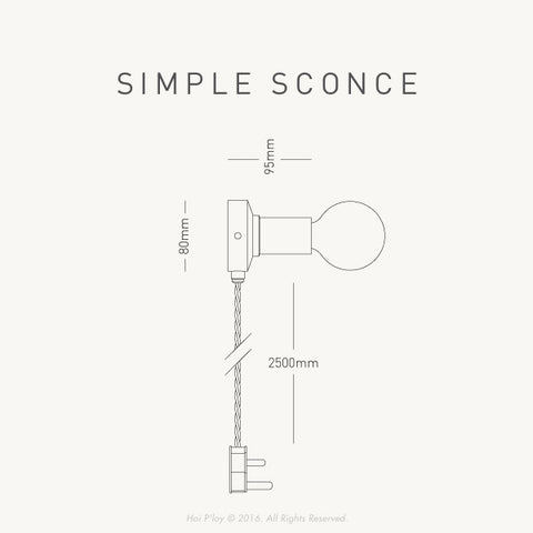 Portable White Simple Sconce