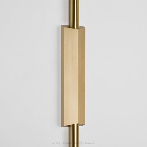 Winter Blush & Brass Slim Shady Wall Light