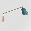 Harbour Teal & Brass Slim Shady Wall Light