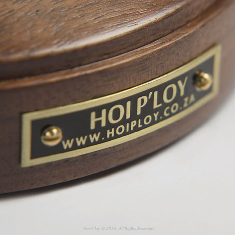 Walnut & Brass Bureau Table Lamp - Hoi P'loy