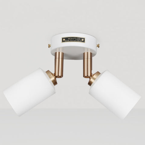 Double White Hugo Hotspot Ceiling/ Wall Light with GU10 Bulbs