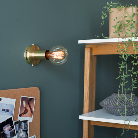 Brass Simple Wall Sconce - Bulb